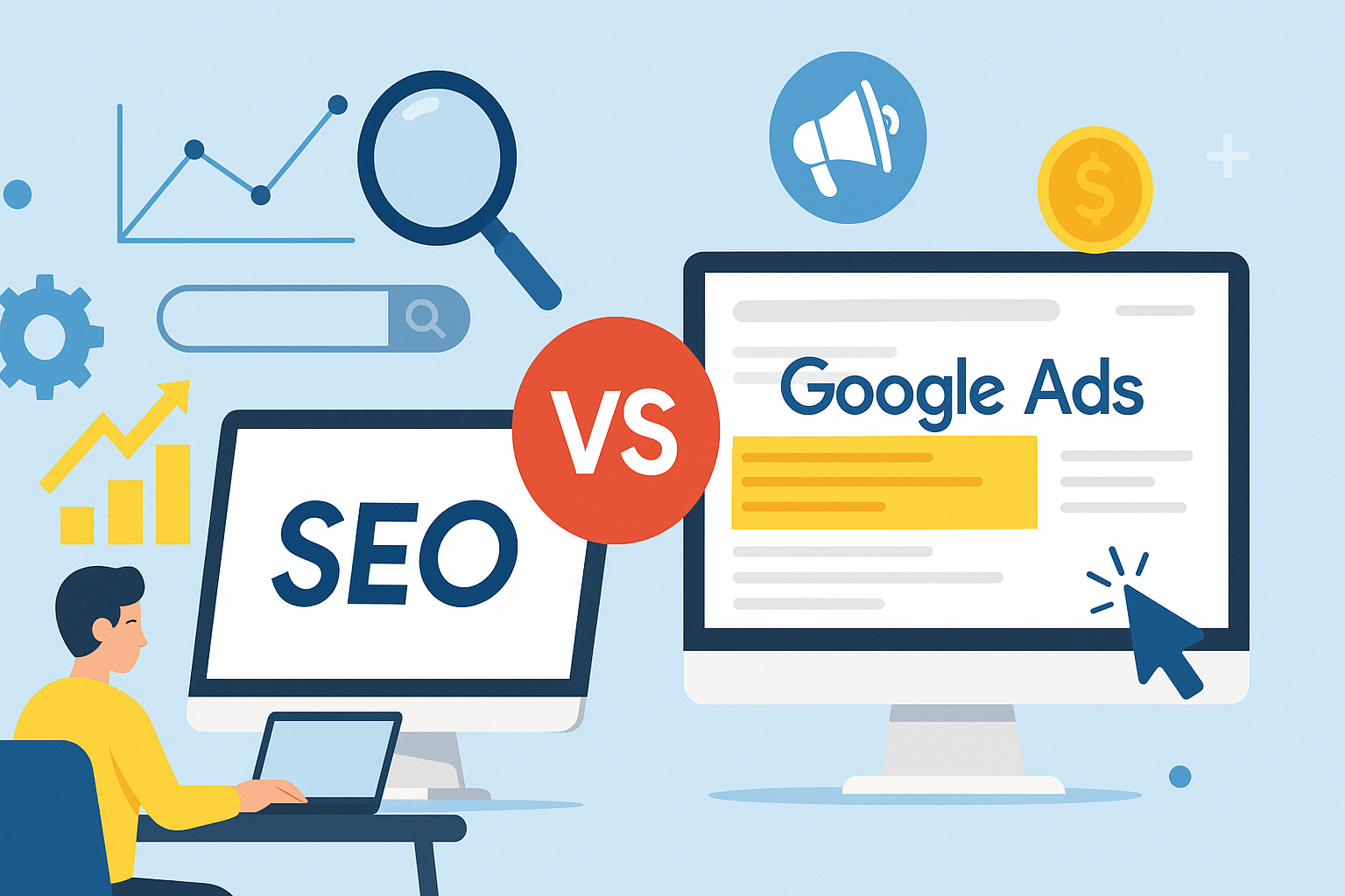 Seo vs Google ads for small business